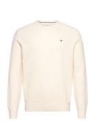 Micro Textured Cotton C-Neck Cream GANT