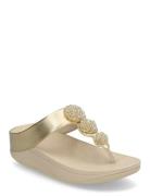 Fino Beadie-Button Metallic Toe-Post Sandals Beige FitFlop