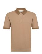Structured Knitted Solid Polo Beige Scotch & Soda
