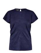 Satin Jacquard Top Navy Scotch & Soda