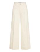 High-Waisted Wide-Leg Jeans Cream Mango