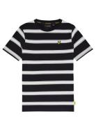 Yarn Dye Stripe T-Shirt Black Lyle & Scott