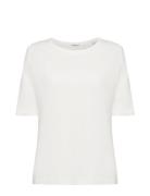 Linen Blend T-Shirt White Esprit Casual
