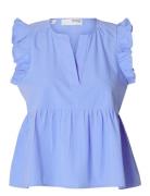 Slfblair-Ida Sl Top Noos Blue Selected Femme
