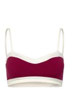 Mira Bicolor Vivid Burgundy White Swimwear Pink ALOHAS