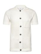 Crochet S/S Cardigan White Lindbergh