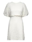 Structured Bow Short Dress White Bubbleroom