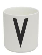 Porcelain Cup A-Z, Æ, Ø White Design Letters