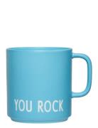 Vip Favourite Cup With Handle Blue Design Letters
