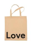 Dl Tote Bag Beige Design Letters