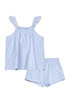 Striped Cotton Pyjama Pack Blue Mango