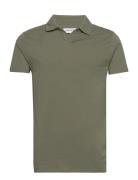 Stretch Polo Shirt S/S Khaki Lindbergh