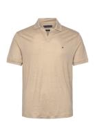 Pure Linen Reg Polo Cream Tommy Hilfiger
