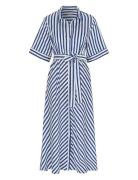 Astrid Striped Dress Navy Newhouse