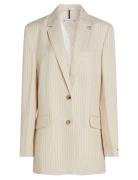 Viscose Linen Relaxed Sb Blazer Cream Tommy Hilfiger