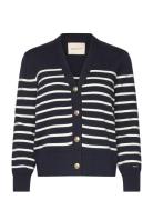 Striped Cotton Cardigan Navy GANT