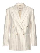 Pinstripe Linen Club Blazer White GANT