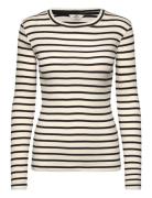 2X2 Cotton Stripe Tuba Tee Ls White Mads Nørgaard