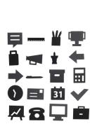 Office Icons For Message Board Black Design Letters