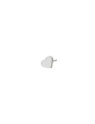 Earring Stud Enamel Silver Design Letters