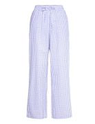 Pant Seersucker Check Blue Hunkemöller