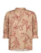 Mmeleana Leafy Blouse Beige MOS MOSH