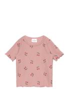 Tnstoona S_S Rib Tee Pink The New