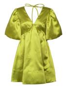 Dana Open Back Mini Dress Green Malina