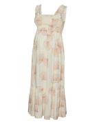 Mlshell Strap Wo Midi Dress Cream Mamalicious