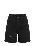 Vijaf Hw Destroy Denim Shorts Black Vila