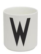 Porcelain Cup A-Z, Æ, Ø White Design Letters