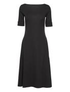 Refined Stretch 1X1-Dress Black Lauren Ralph Lauren