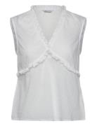 Cotton Dobby Dot Blouse White Bubbleroom