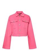 Pcsvala Denim Jacket Pink Pieces