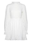 Frill Structured Dress White Bubbleroom