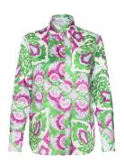 Satin Print Shirt Green Mango