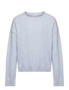 Knit Cotton Sweater Blue Mango