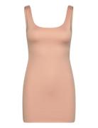 Seamless Dress With Straps Beige Mango