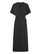 Wrap Dress With Hoop Detail Black Mango