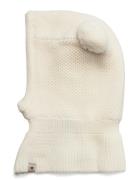 Balaclava Windstop W. Pompoms Cream Huttelihut