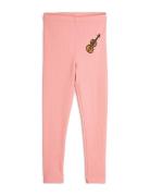 Violin Emb Leggings Pink Mini Rodini