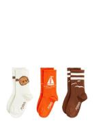 Sailing Boats 3-Pack Socks Brown Mini Rodini