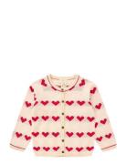 Knitted Heart Cardigan Beige Copenhagen Colors