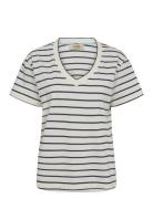 Mmnani V-Ss Stripe Tee Navy MOS MOSH