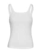 Mschbetrina Rib Sl Top White MSCH Copenhagen
