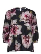 Slfesther Ls Peplum Top Black Selected