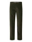 Slh196-Straight Miles Cord Pants W Noos Green Selected