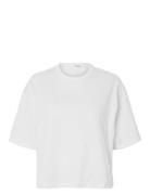Slfpenny Ss Embroidered Tee White Selected