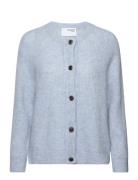 Slflulu Ls Knit Short Cardigan Noos Blue Selected