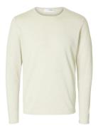Slhrome Ls Knit Crew Neck Noos Cream Selected